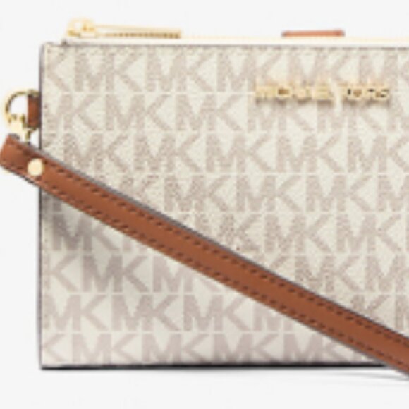 Michael Kors Jet Set Travel Signature Logo Smartphone Wallet - Picture 1 of 4